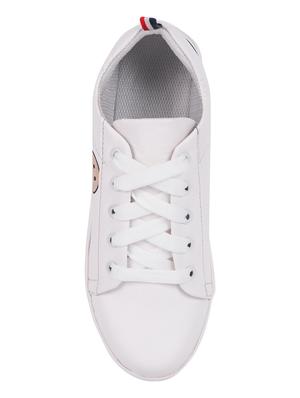 white lace-up sneakers - 16471016 - Standard Image - 3