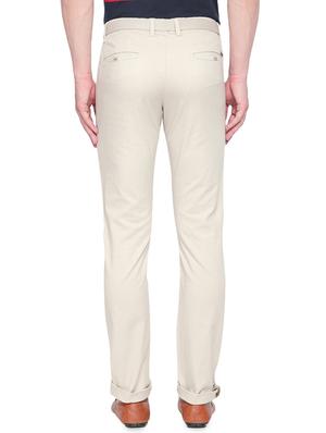 beige solid chinos - 16472367 - Standard Image - 3