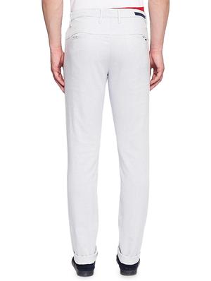 white printed chinos - 16472382 - Standard Image - 3