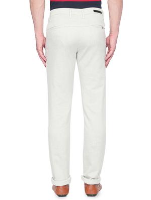 white printed chinos - 16472383 - Standard Image - 3