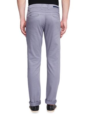 blue solid chinos - 16472386 - Standard Image - 3