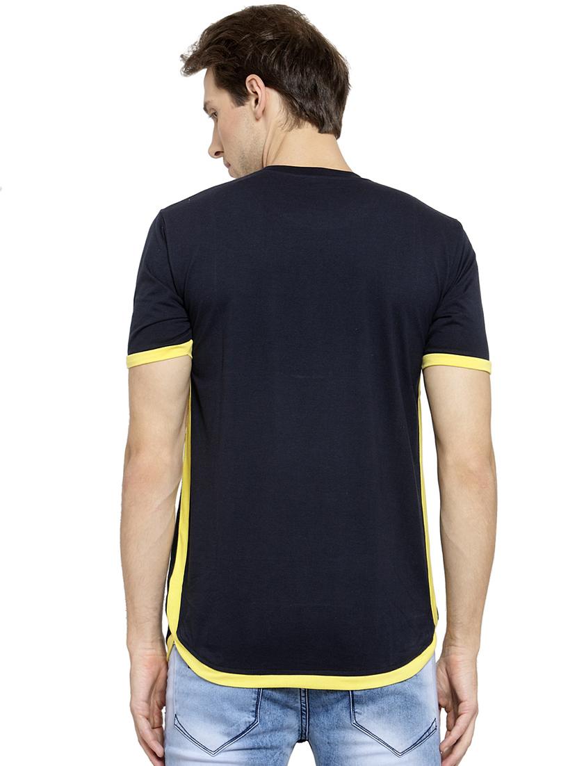 navy blue solid t-shirt - 16472659 - Zoom Image - 3