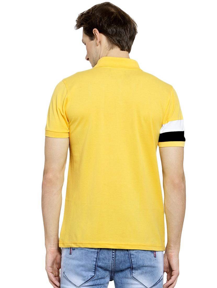 yellow striped polo t-shirt - 16472660 - Zoom Image - 3