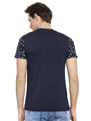 navy blue printed pocket t-shirt - 16472692 - Standard Image - 3