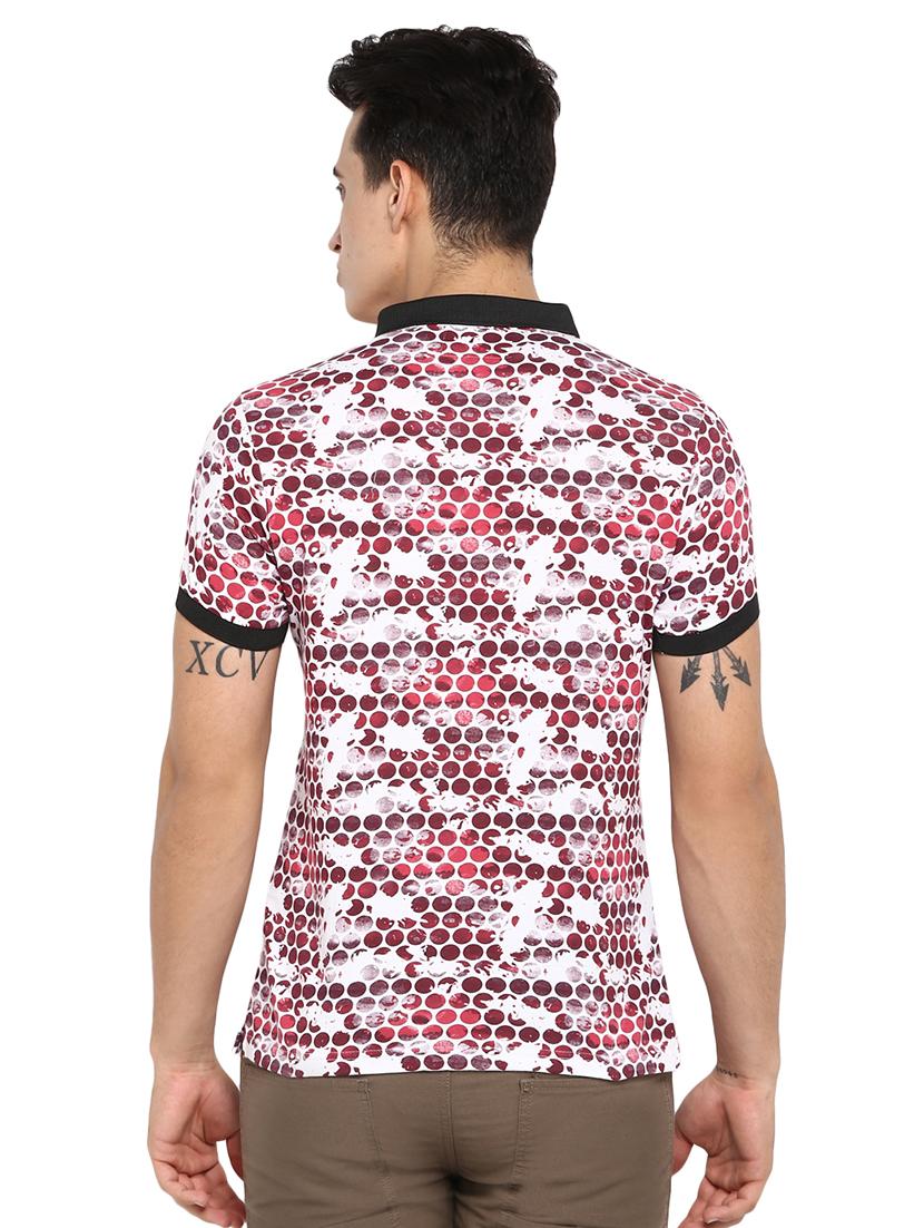 red printed collared t-shirt - 16472698 - Zoom Image - 3