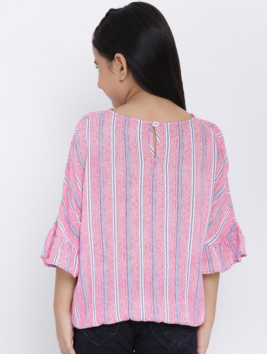 bell sleeve striped top - 16472933 - Zoom Image - 3