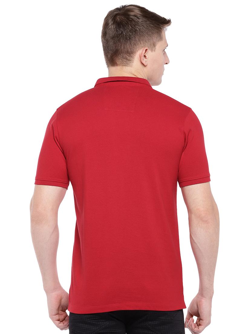 red solid collared t-shirt - 16473643 - Zoom Image - 3