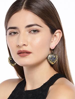 blue metal drop earring - 16474331 - Standard Image - 3