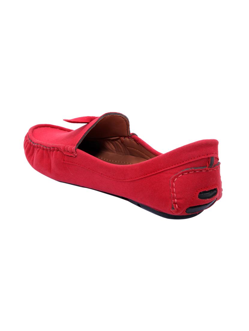 red suede slip on loafers - 16475845 - Zoom Image - 3