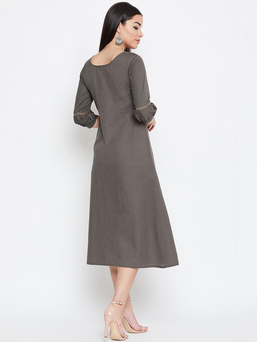 embroidered a-line dress - 16475865 - Zoom Image - 3