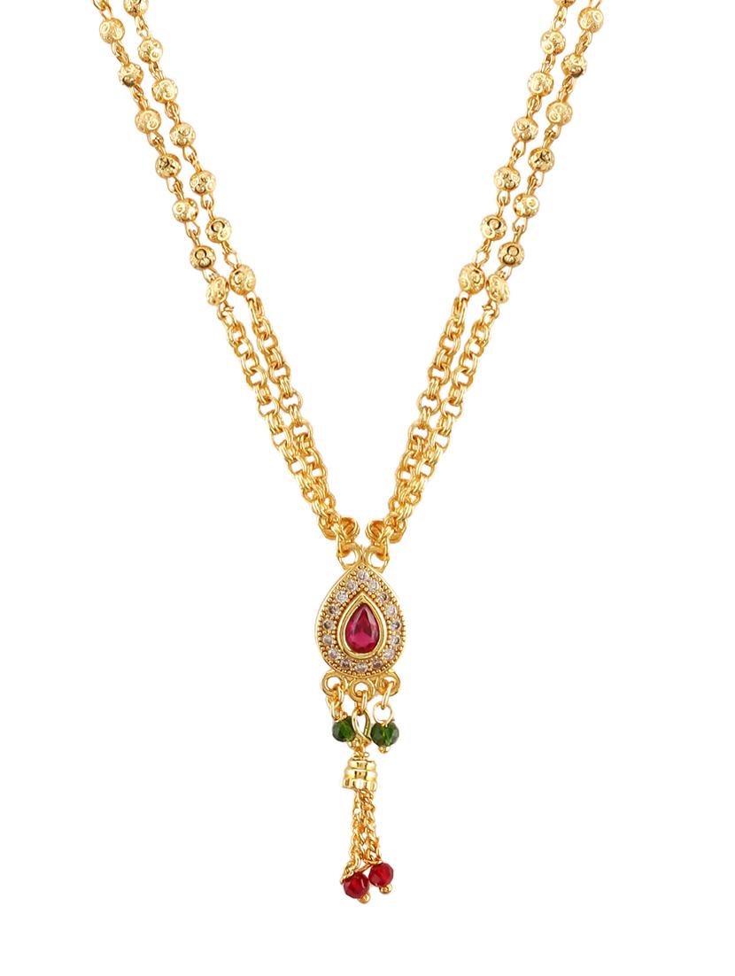 gold plated chain necklace - 16477600 - Zoom Image - 3