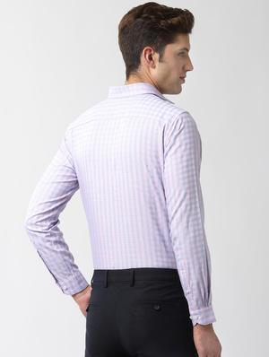 pink checkered formal shirt - 16479179 - Standard Image - 3