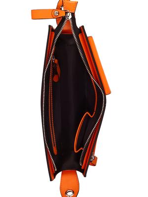 orange leather structured sling bag - 16480452 - Standard Image - 3