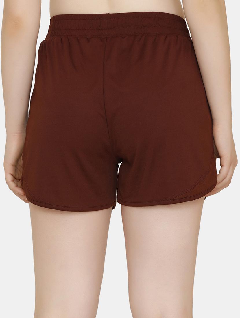 high rise solid sports shorts - 16480852 - Zoom Image - 3