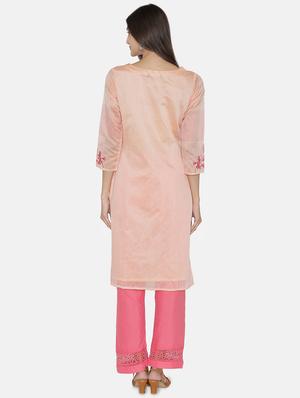 embroidered straight kurta - 16482674 - Standard Image - 3