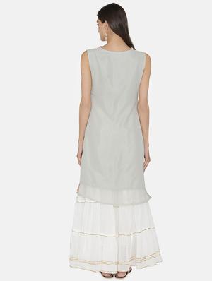 gota work straight kurta - 16482680 - Standard Image - 3