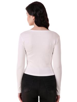 scoop neck solid tee - 16482708 - Standard Image - 3