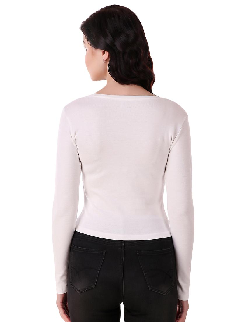 scoop neck solid tee - 16482708 - Zoom Image - 3