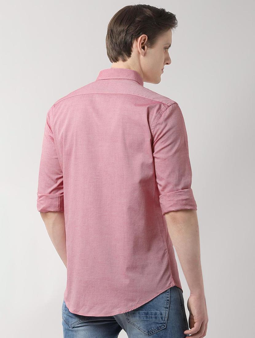 pink solid casual shirt - 16482883 - Zoom Image - 3