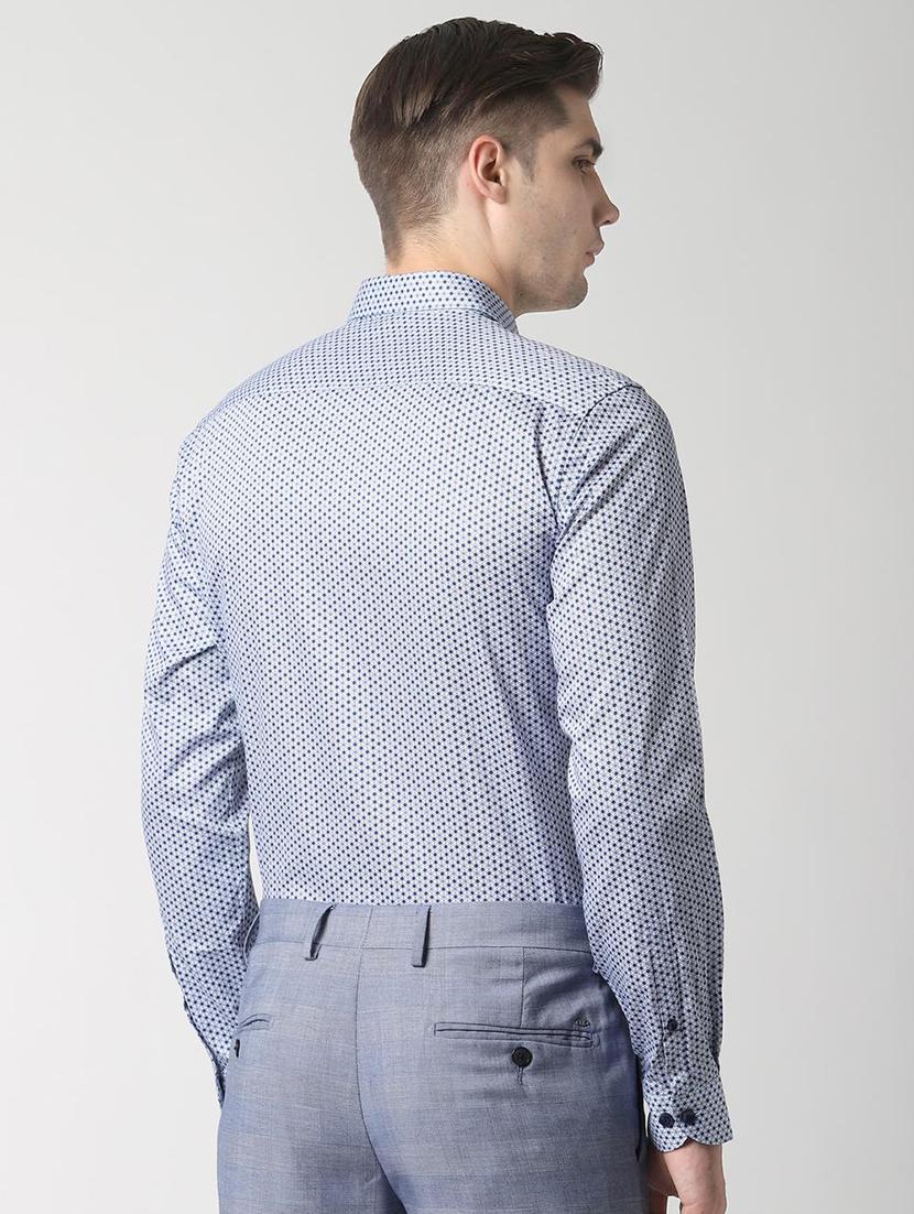 blue cotton formal shirt - 16482944 - Zoom Image - 3