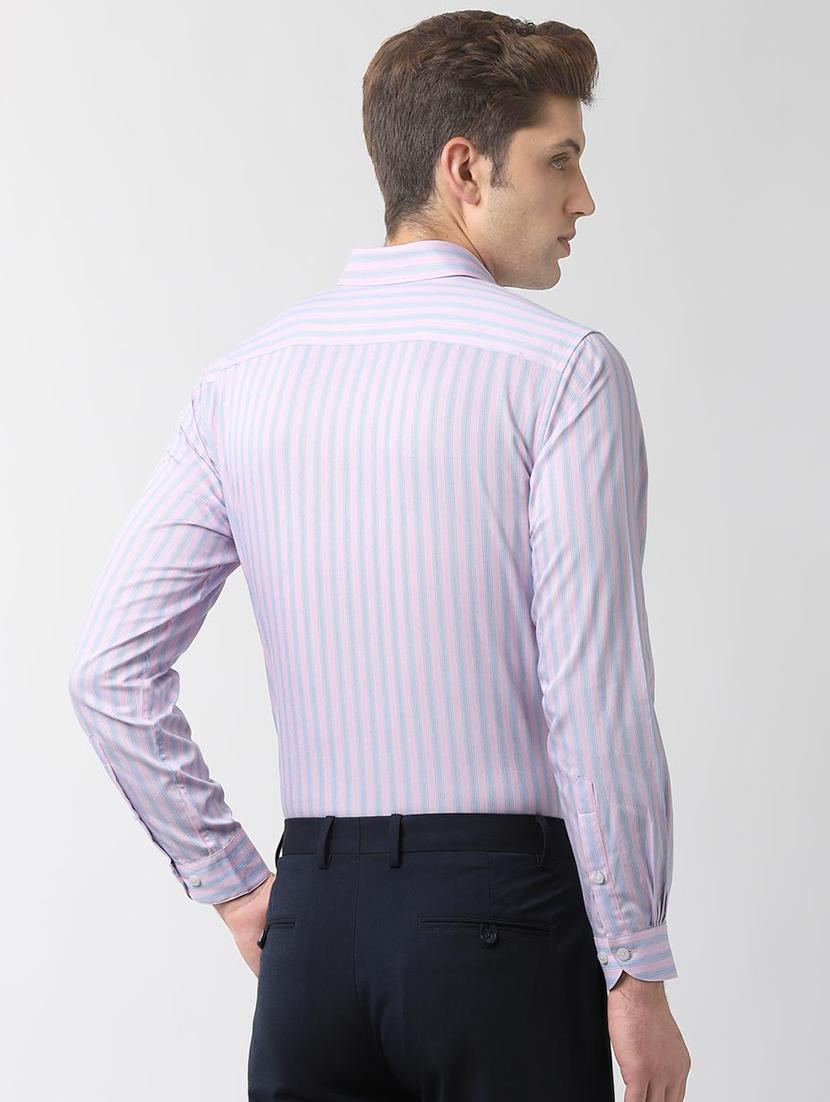 pink striped formal shirt - 16483014 - Zoom Image - 3