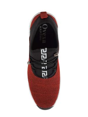 ovexa red fabric lace up sport shoes - 16483039 - Standard Image - 3