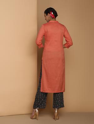 embellished kurta palazzo set - 16483194 - Standard Image - 3
