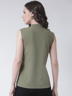 frill detail solid shirt - 16483264 - Standard Image - 3
