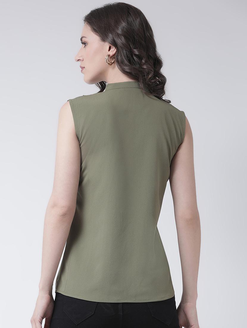 frill detail solid shirt - 16483264 - Zoom Image - 3