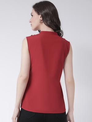 frill detail solid shirt - 16483266 - Standard Image - 3
