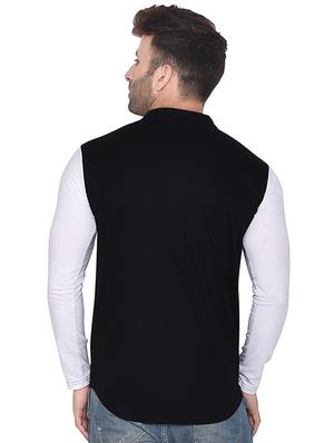 black color block casual shirt - 16483451 - Standard Image - 3