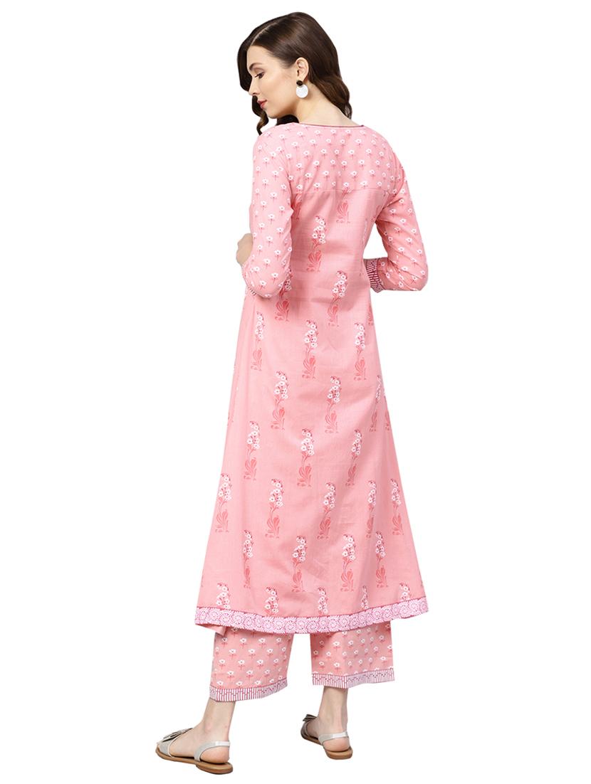block print kurta palazzo set - 16483495 - Zoom Image - 3