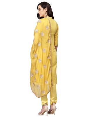 embroidered unstitched straight pant suit - 16483692 - Standard Image - 3