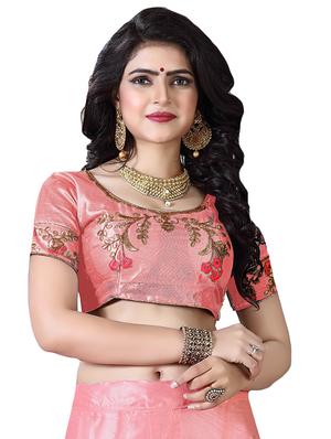 gold embroidered flared lehenga - 16484101 - Standard Image - 3