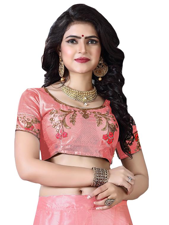 gold embroidered flared lehenga - 16484101 - Zoom Image - 3