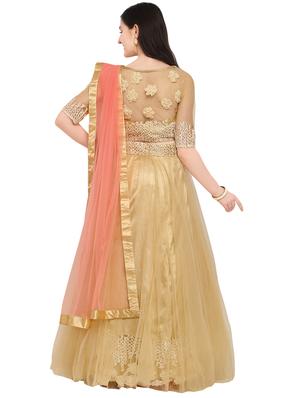Embroidered flared lehenga - 16484142 - Standard Image - 3