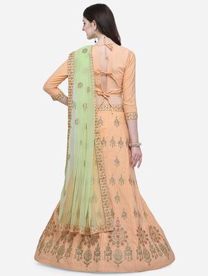 embroidered a-line lehenga - 16484174 - Standard Image - 3