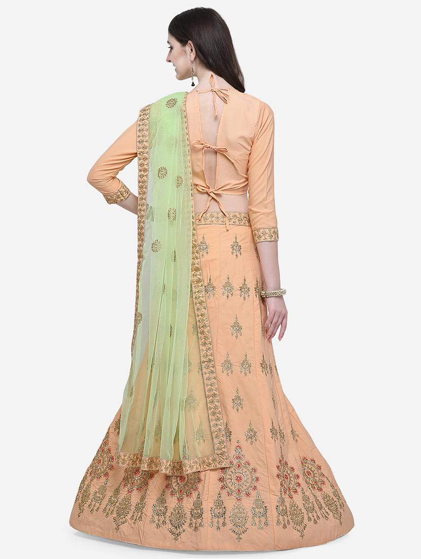 embroidered a-line lehenga - 16484174 - Zoom Image - 3