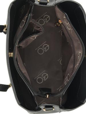 black leatherette (pu) regular handbag - 16484487 - Standard Image - 3