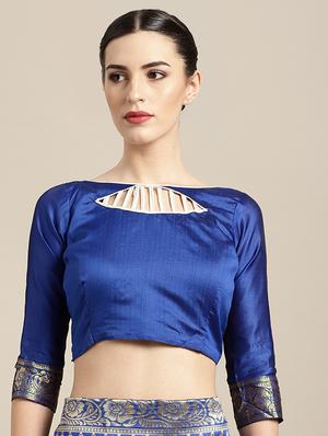 motif printed saree with blouse - 16484538 - Standard Image - 3