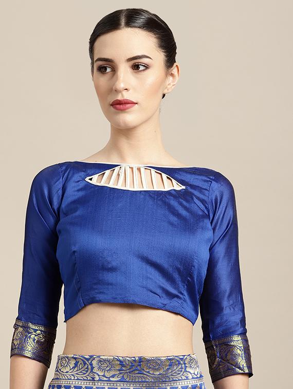 motif printed saree with blouse - 16484538 - Zoom Image - 3
