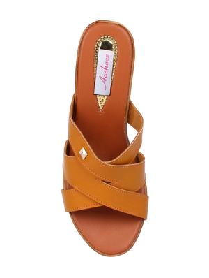 tan slip on sandals - 16484704 - Standard Image - 3