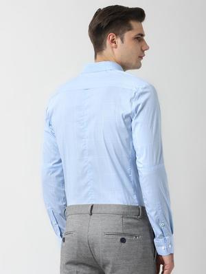 blue checkered formal shirt - 16485811 - Standard Image - 3