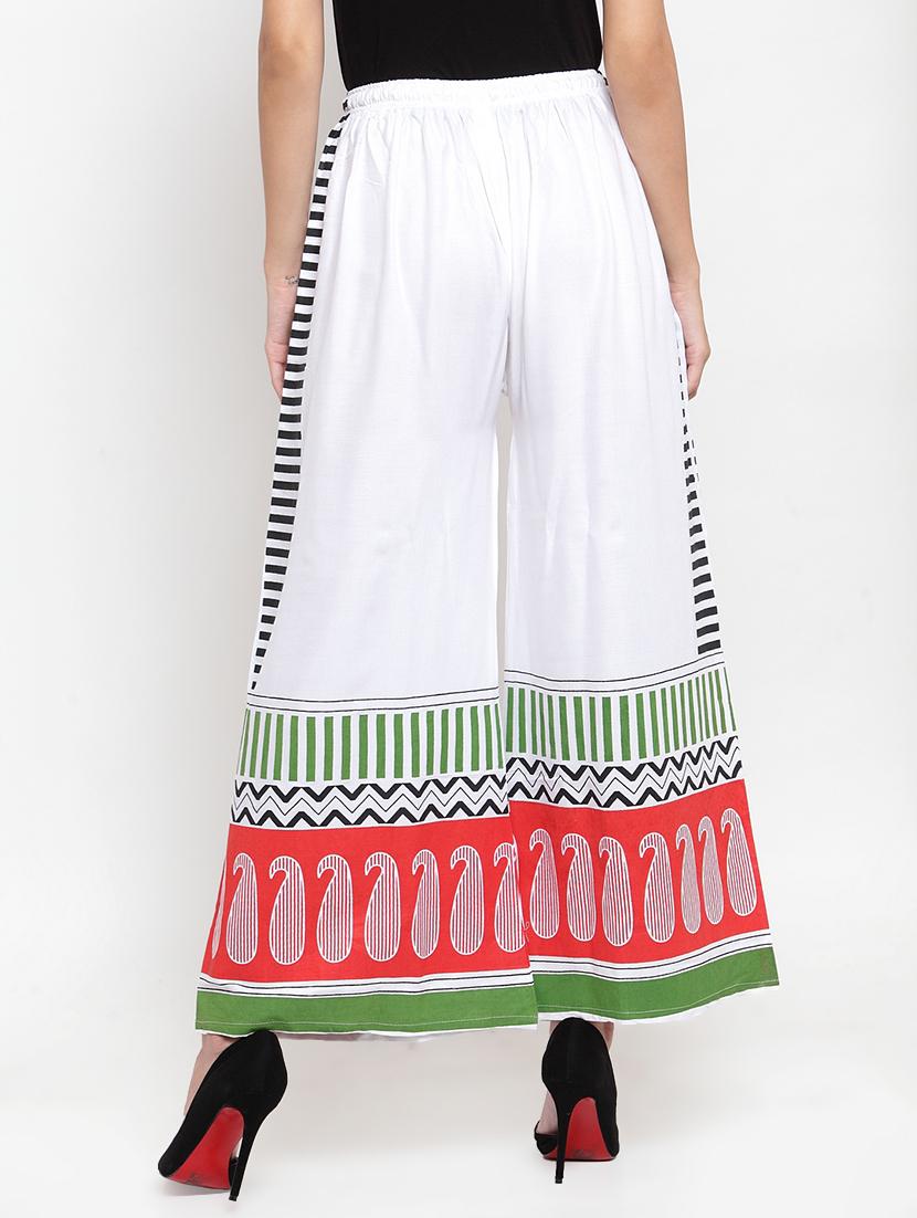drawstring waist paisley palazzo - 16488012 - Zoom Image - 3