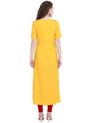 solid a-line kurta with jacket - 16488175 - Standard Image - 3