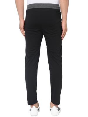 black solid full length track pant - 16489901 - Standard Image - 3