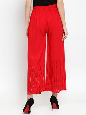 drawstring waist schiffli palazzo - 16490565 - Standard Image - 3