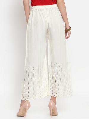 drawstring waist schiffli palazzo - 16490568 - Standard Image - 3
