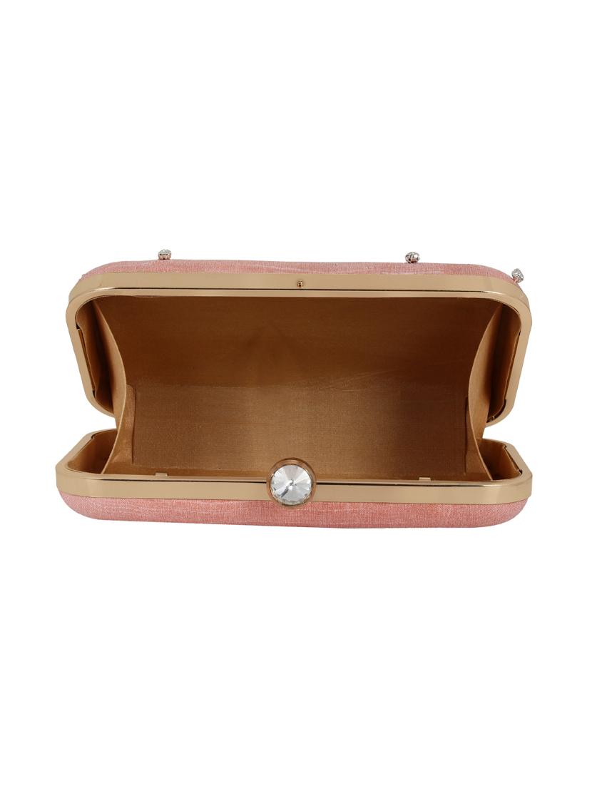 pink faux silk box clutch - 16491041 - Zoom Image - 3