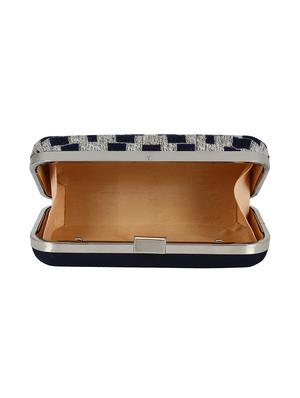blue cotton box clutch - 16491048 - Standard Image - 3